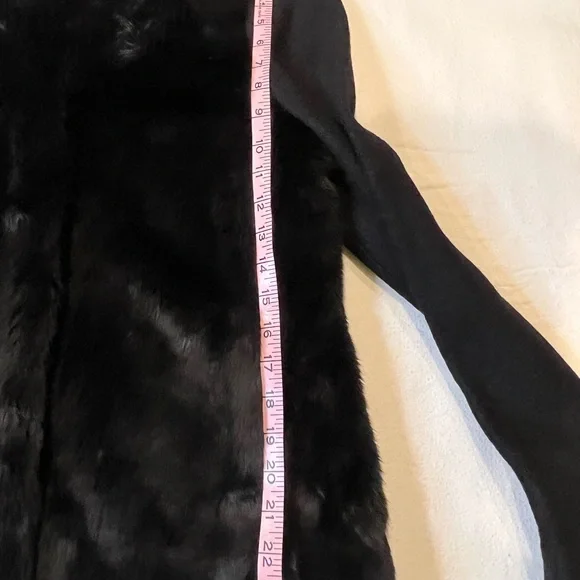 C Wonder Black Faux fur wool cardigan with hook closures. Brand new with tags. - Picture 9 of 11